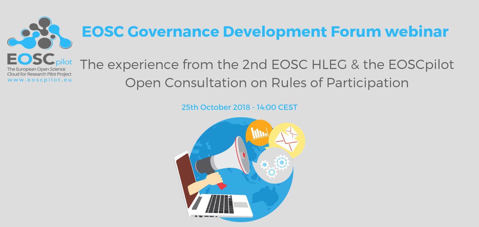 EOSC Governance Development Forum webinar – 25th October 2018